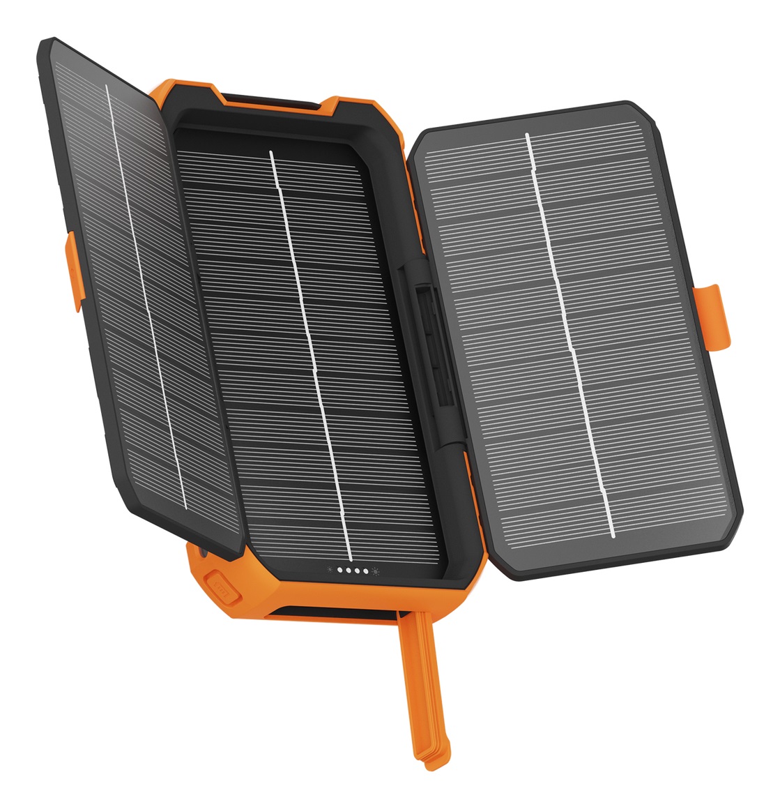 Xtorm XR203 Rugged Solar Powerbank 10000 mAh 20W - Resistente agli Urti, Polvere e Acqua (IP65), Quick Charge 3.0, Nero/Arancione