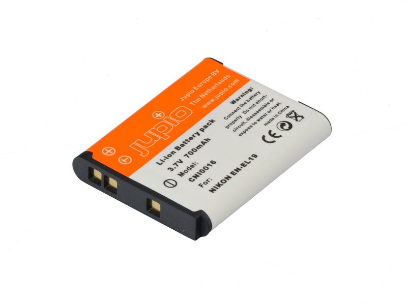 Jupio CNI0016 Batteria Ricaricabile Ioni di Litio 700 mAh per Nikon EN-EL19 - Garanzia 3 Anni