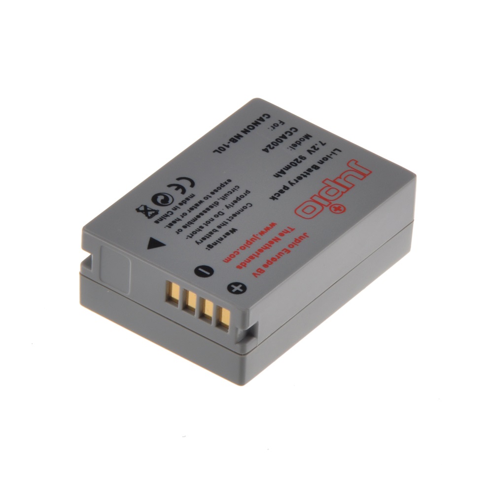 Jupio CCA0024 Batteria Ricaricabile agli Ioni di Litio 920 mAh per Canon NB-10L - Nero, Garanzia 3 Anni