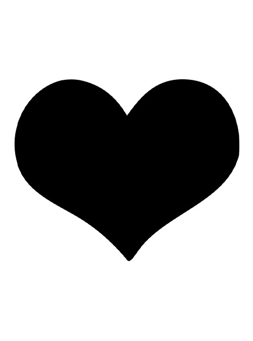 Securit Lavagna da Parete Silhouette a Forma di Cuore - 29,5 x 35,8 cm - Nero - Inclusi 1 Pennarello Bianco e 4 Adesivi a Strappo