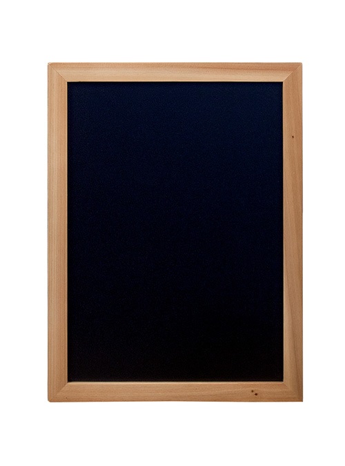 Securit Lavagna Woody 30x40 cm in Legno Teak - Superficie Nera Antigraffio e Resistente ai Raggi UV con Pennarello Incluso