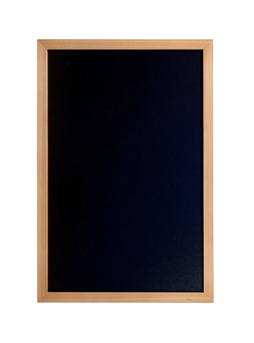 SECURIT Lavagna Woody 40x60 cm in Legno Teak - Superficie Antigraffio e Resistente ai Raggi UV, Kit di Montaggio Incluso
