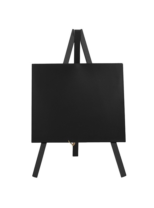 Securit Mini Lavagna con Cavalletto Nero - 24,4 x 15 cm - Scrivibile e Cancellabile, Inclusa Pennarello a Gesso Liquido