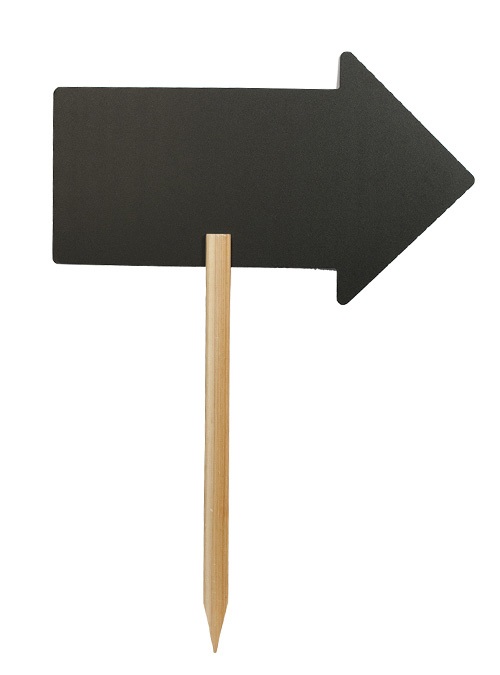 Securit Silhouette Board Sticks Freccia 67x49,2 cm - Lavagna in PU Nero per Uso Esterno con Pennarello Incluso