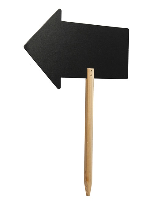 Securit Silhouette Board Sticks Freccia 67x49,2 cm - Lavagna in PU Nero per Uso Esterno con Pennarello Incluso
