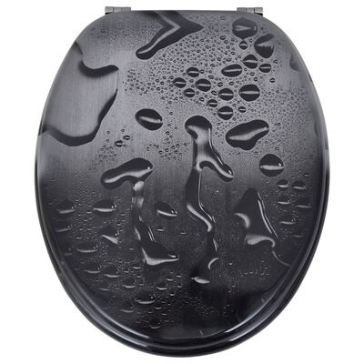 vidaXL Sedile WC in MDF con Design a Goccia d'Acqua e Cerniere Regolabili