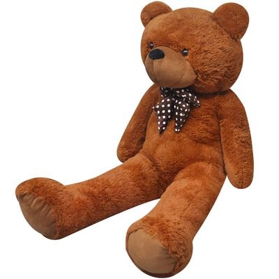 vidaXL Orsacchiotto di Peluche XXL Marrone 160 cm - Morbido e Realistico