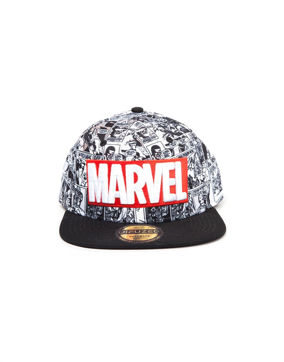 Difuzed Cappellino Marvel Classic Red and White Logo - Regolabile, Unisex, Cotone e Poliestere