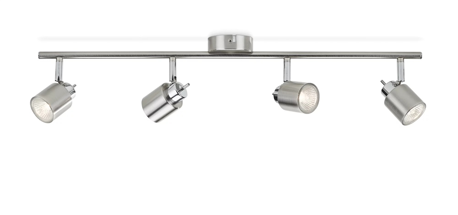 Philips Lighting Meranti Faretto a soffitto/parete 4 luci in Metallo Cromato Opaco 4x35 W