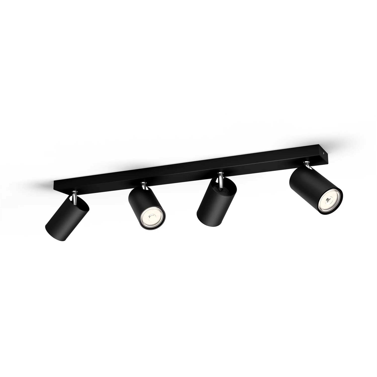 Philips Kosipo Faretto a Soffitto/Parete 4 Luci Orientabili GU10 in Metallo Nero