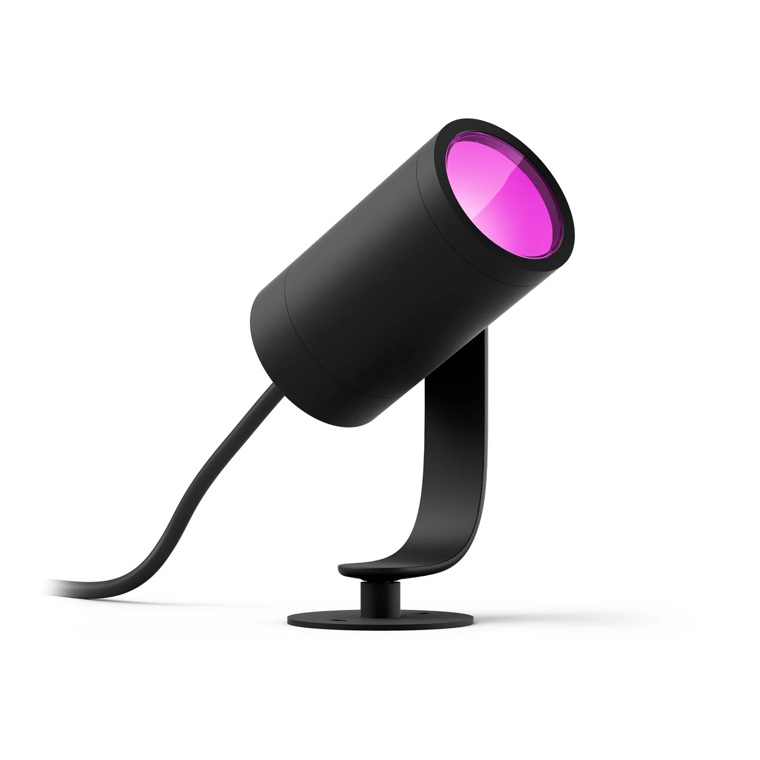 Philips Hue White and Color Ambiance Lily Faretto da Esterno LED Smart, 8 W, Nero, Kit Base con 3 Punti Luce e Alimentatore Incluso