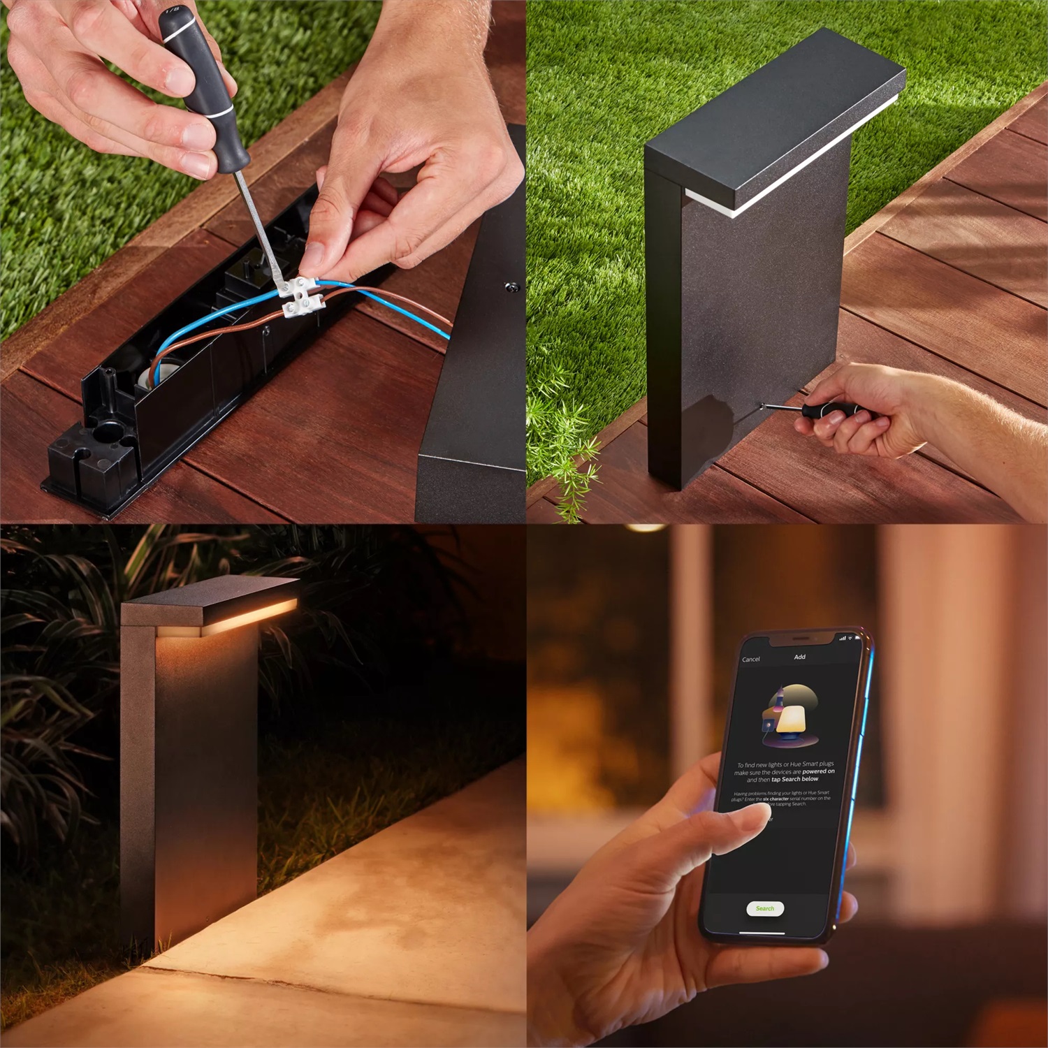 Philips Hue White and Color Ambiance Nyro Lampada da Terra LED Smart da Esterno, 16 Milioni di Colori, Nero, 1x13,5W, IP44