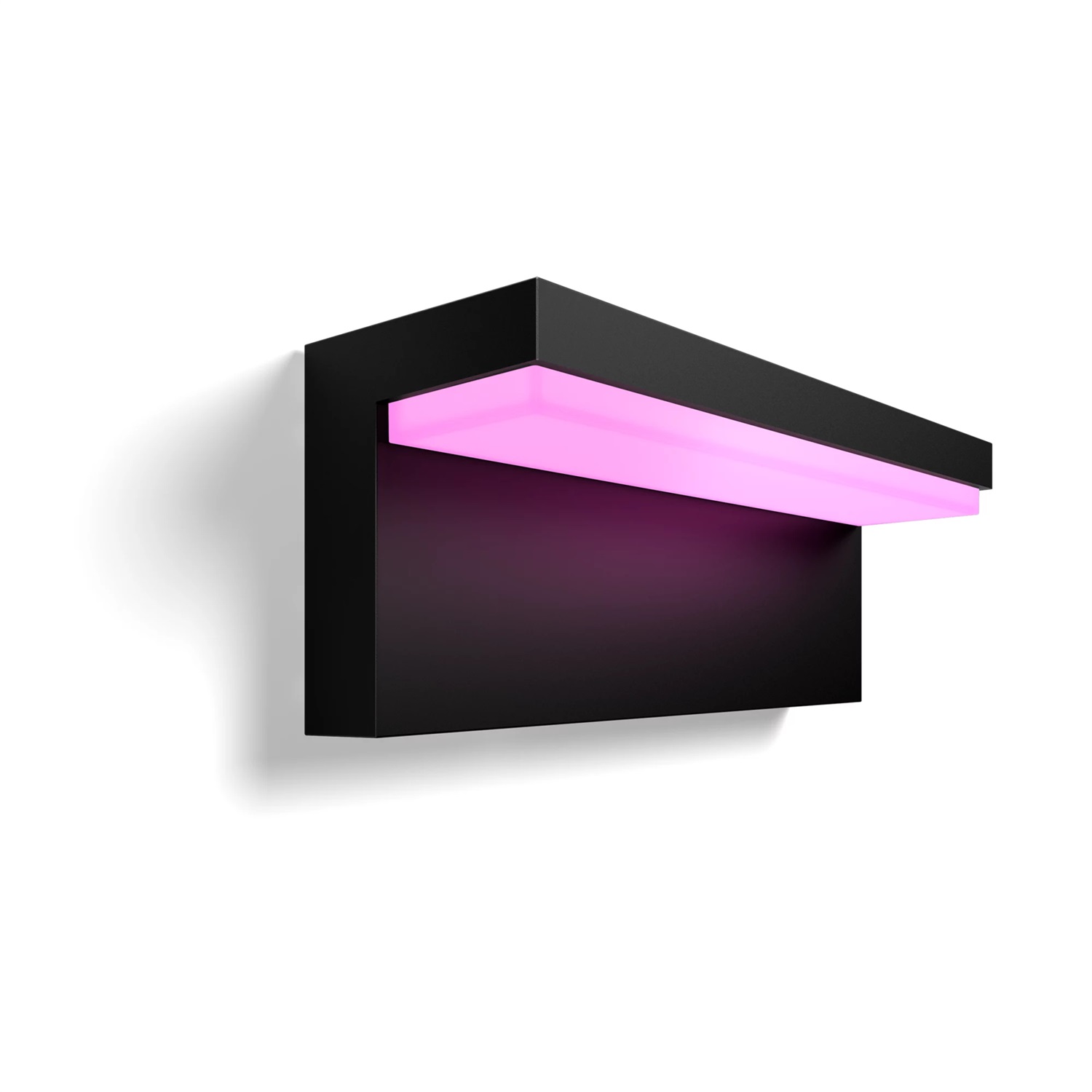 Philips Hue White and Color Ambiance Nyro - Lampada da Parete da Esterno Smart, Nero, 16 Milioni di Colori, Dimmerabile