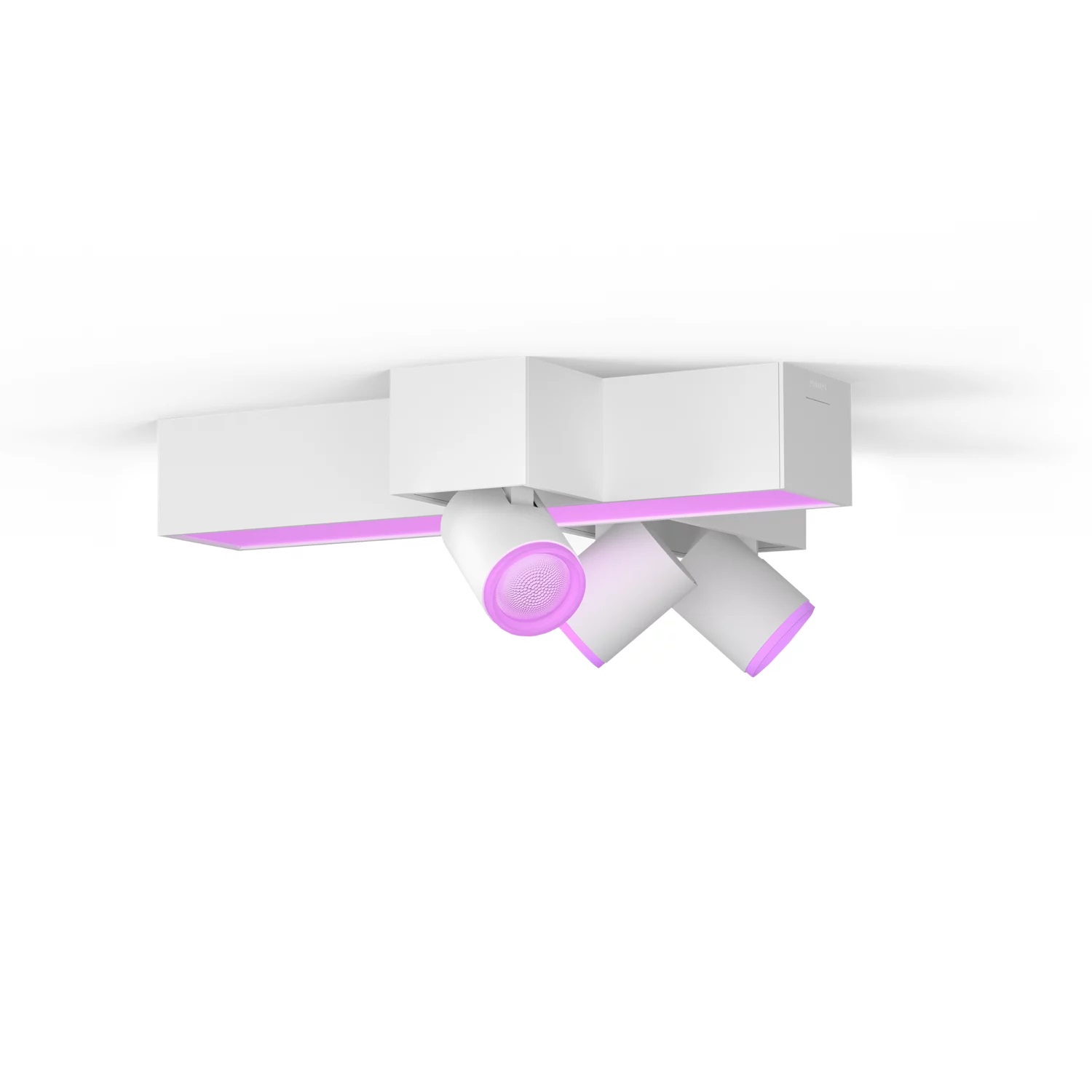 Philips Hue Centris Plafoniera Smart LED White and Color Ambiance con 4 Faretti Orientabili, Bluetooth, Bianca in Alluminio