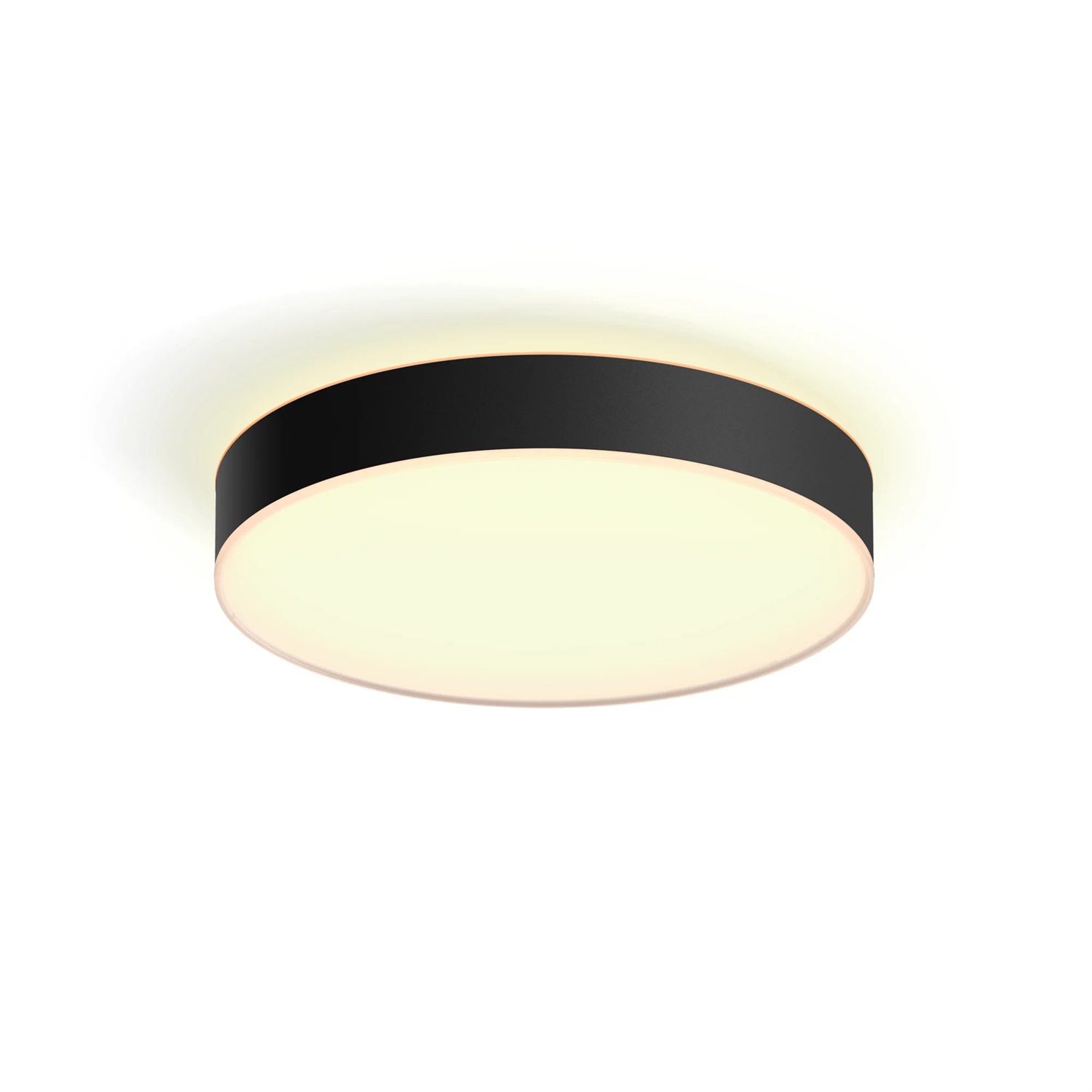 Philips Hue White Ambiance Enrave Plafoniera Smart Grande Nera con Bluetooth e Telecomando Dimmer Switch