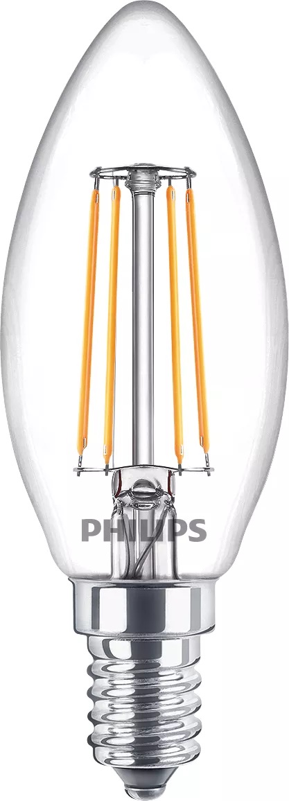 PHILIPS Lampadina LED Oliva 40W Luce Bianca Calda - Confezione da 4