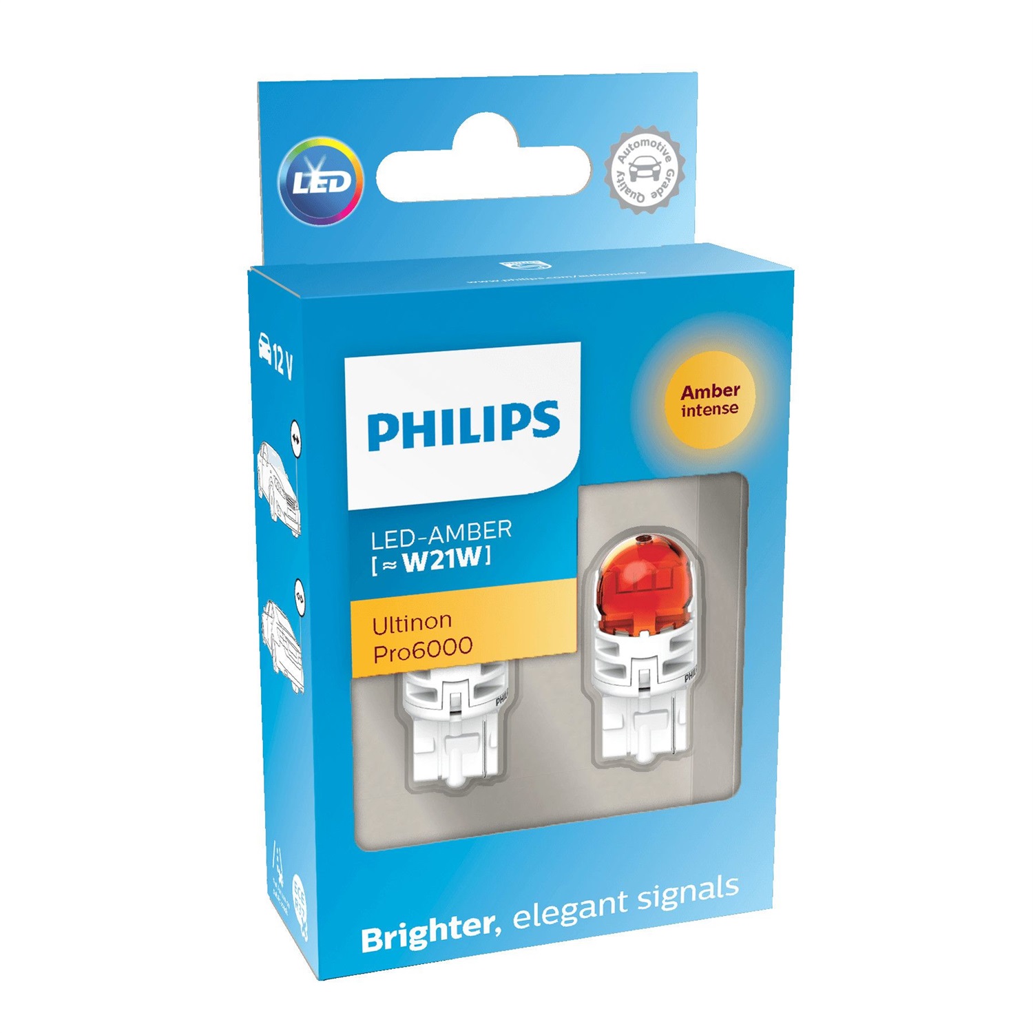 Philips Ultinon Pro6000 LED Lampada Auto W21W/WY21W/7440/T20 - Bianco, Rosso, Ambra, 4.000 K, 12V