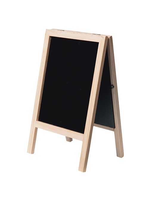 Securit Mini Lavagna Sandwich - 25 x 15,2 cm - Faggio - Bifacciale, Scrivibile e Cancellabile, Resistente ai Raggi UV, Ideale per Caffè e Ristoranti