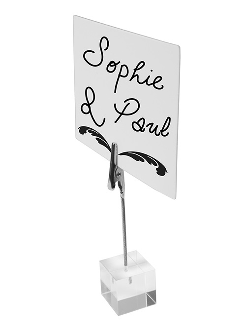 Securit Porta Tag a Pinza in Acrilico Nero - Set da 6 Pezzi - Modello TAG-HLD-AC