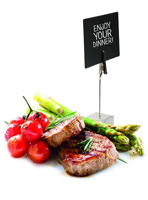 Securit Porta Tag a Pinza in Acrilico Nero - Set da 6 Pezzi - Modello TAG-HLD-AC