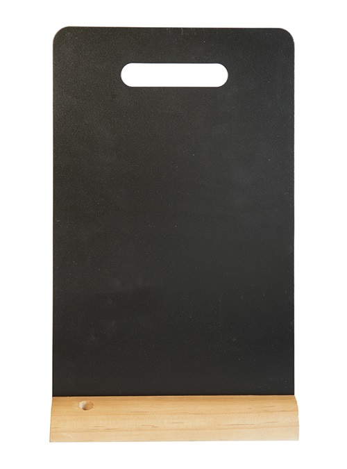 Securit Lavagna da Tavolo CARRY con Maniglia - Doppia Faccia Removibile, Base in Legno Laccato, 33,5 x 21 x 6 cm, 1 Marcatore a Gesso Liquido Incluso