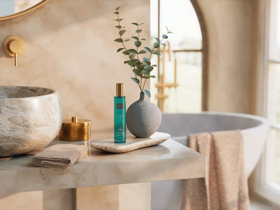 Rituals The Ritual of Karma Hair & Body Mist 50 ml - Spray profumato senza alcol con fragranza di loto sacro e tè bianco