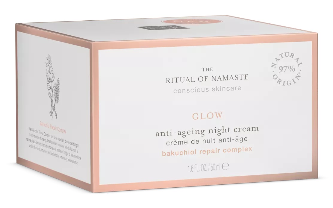 Rituals The Ritual of Namaste Glow Crema Viso Notte Anti-Age - 50 ml con Bakuchiol Repair Complex