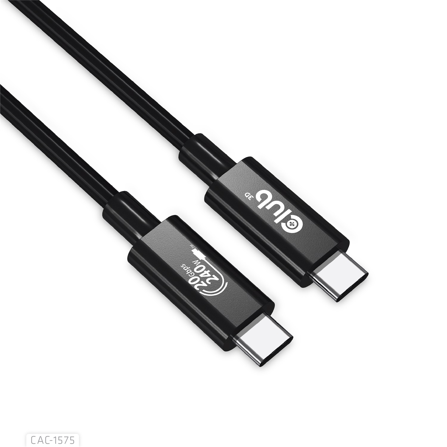 CLUB3D CAC-1575 Cavo USB USB4 Gen 2x2 Bi-Direzionale 2 m USB C Nero - 20 Gbit/s, 4K60Hz, PD 240W