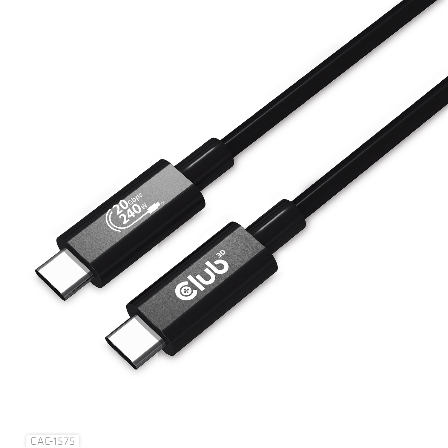 CLUB3D CAC-1575 Cavo USB USB4 Gen 2x2 Bi-Direzionale 2 m USB C Nero - 20 Gbit/s, 4K60Hz, PD 240W