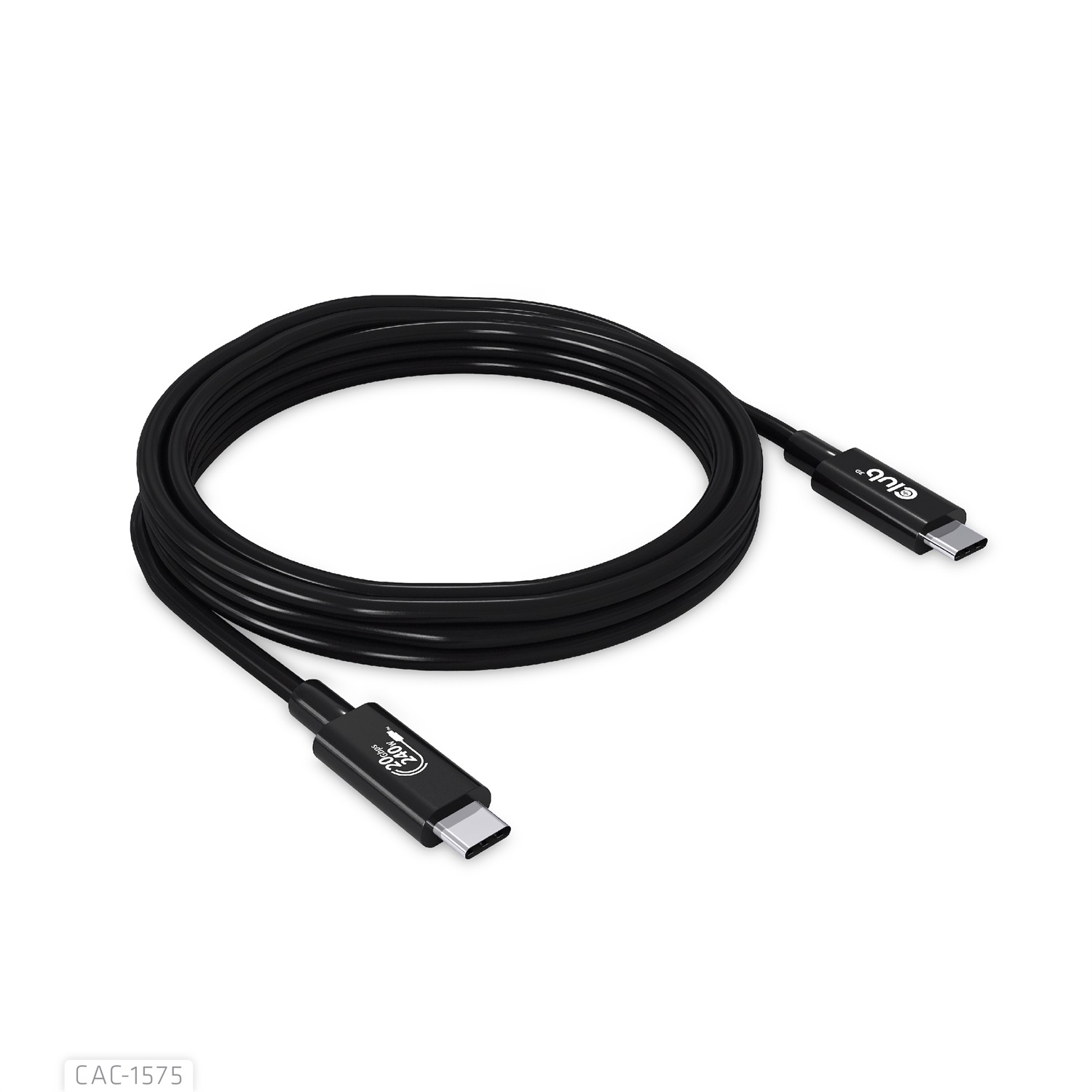 CLUB3D CAC-1575 Cavo USB USB4 Gen 2x2 Bi-Direzionale 2 m USB C Nero - 20 Gbit/s, 4K60Hz, PD 240W