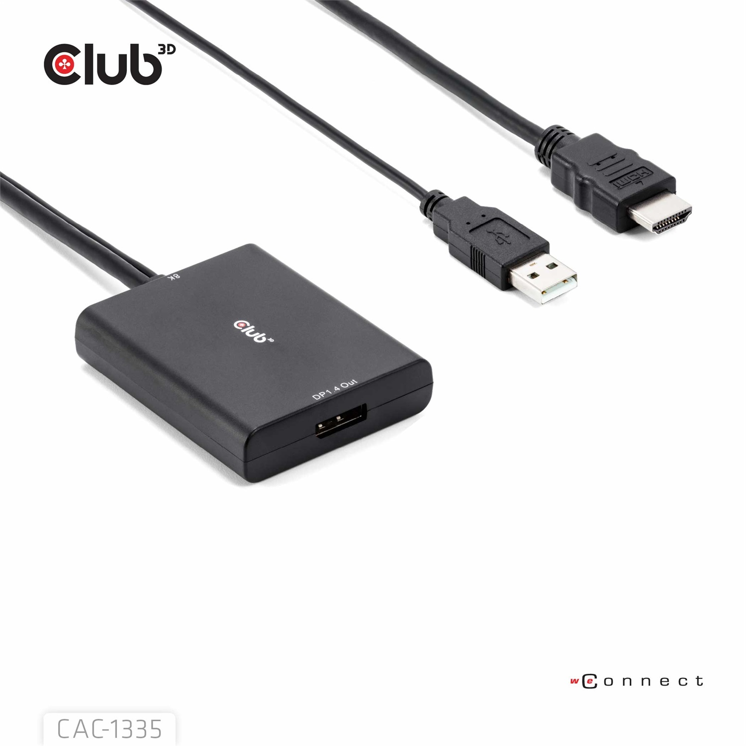 Club 3D CAC-1335 Adattatore Attivo HDMI Micro USB a DisplayPort 4K120Hz / 8K30Hz