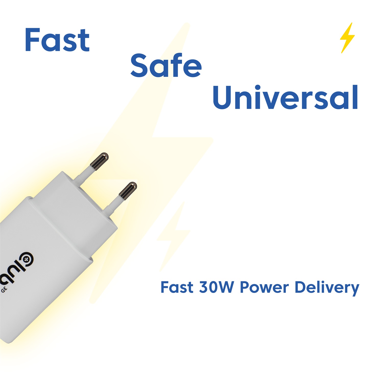 Club 3D CAC-3020 Caricatore USB-C da 30 Watt, 2 Pezzi, Bianco con Power Delivery 3.0