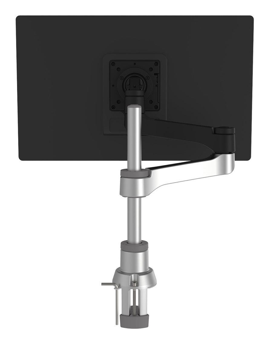 R-Go Tools RGOVLZE4SI Supporto da scrivania per monitor/TV 24''-32'' (61 cm - 81,3 cm) fino a 8 kg, Morsa, Nero e Argento