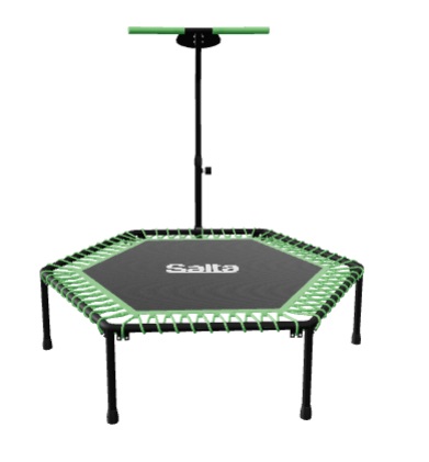 Salta Fitness Trampolino 128 cm - Manico Regolabile, Sospensione Elastica, Portata 110 kg, Verde
