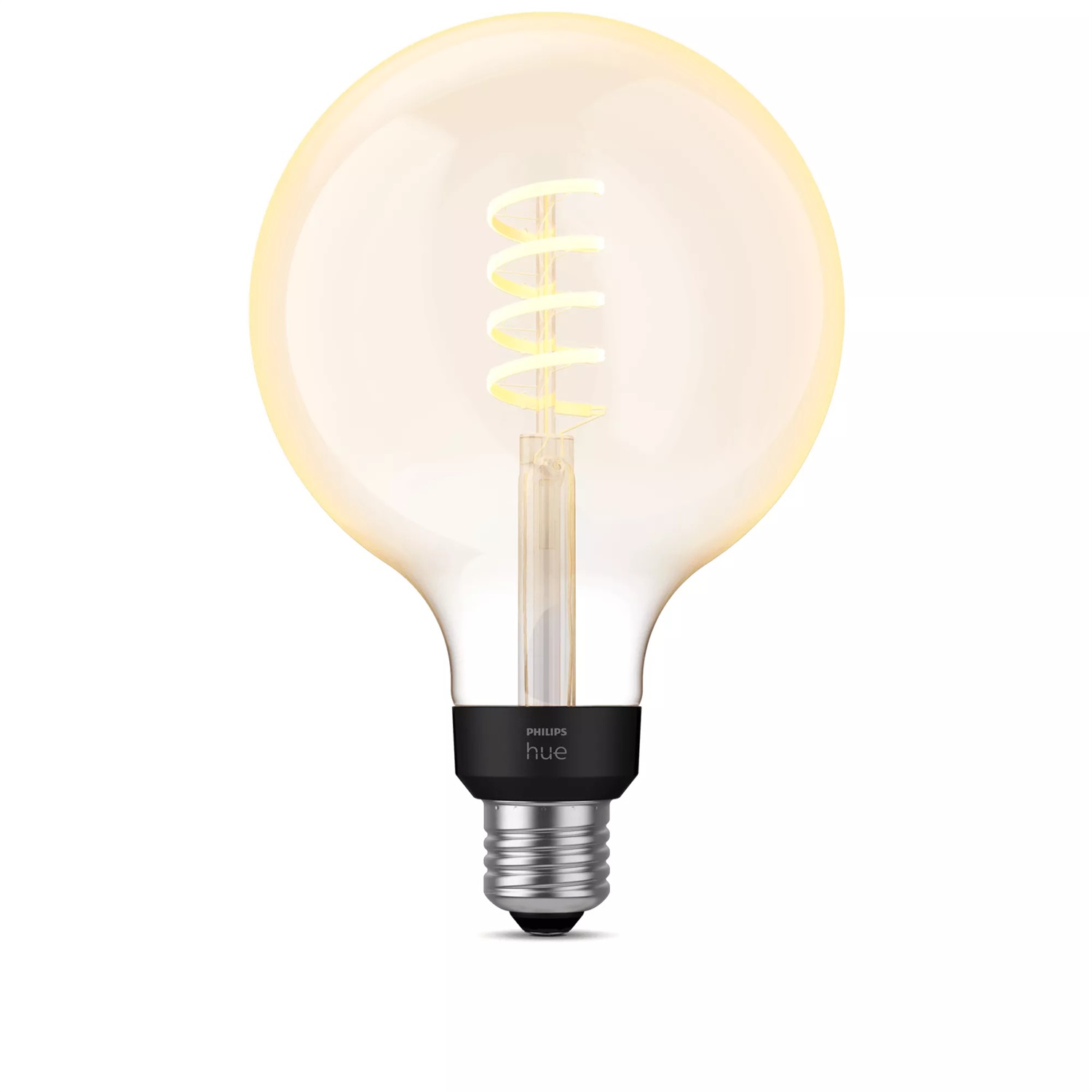 Philips Hue White Ambiance Filament G125 Lampadina Smart E27 7W Dimmerabile con Bluetooth e ZigBee, Luce Bianca da Calda a Fredda