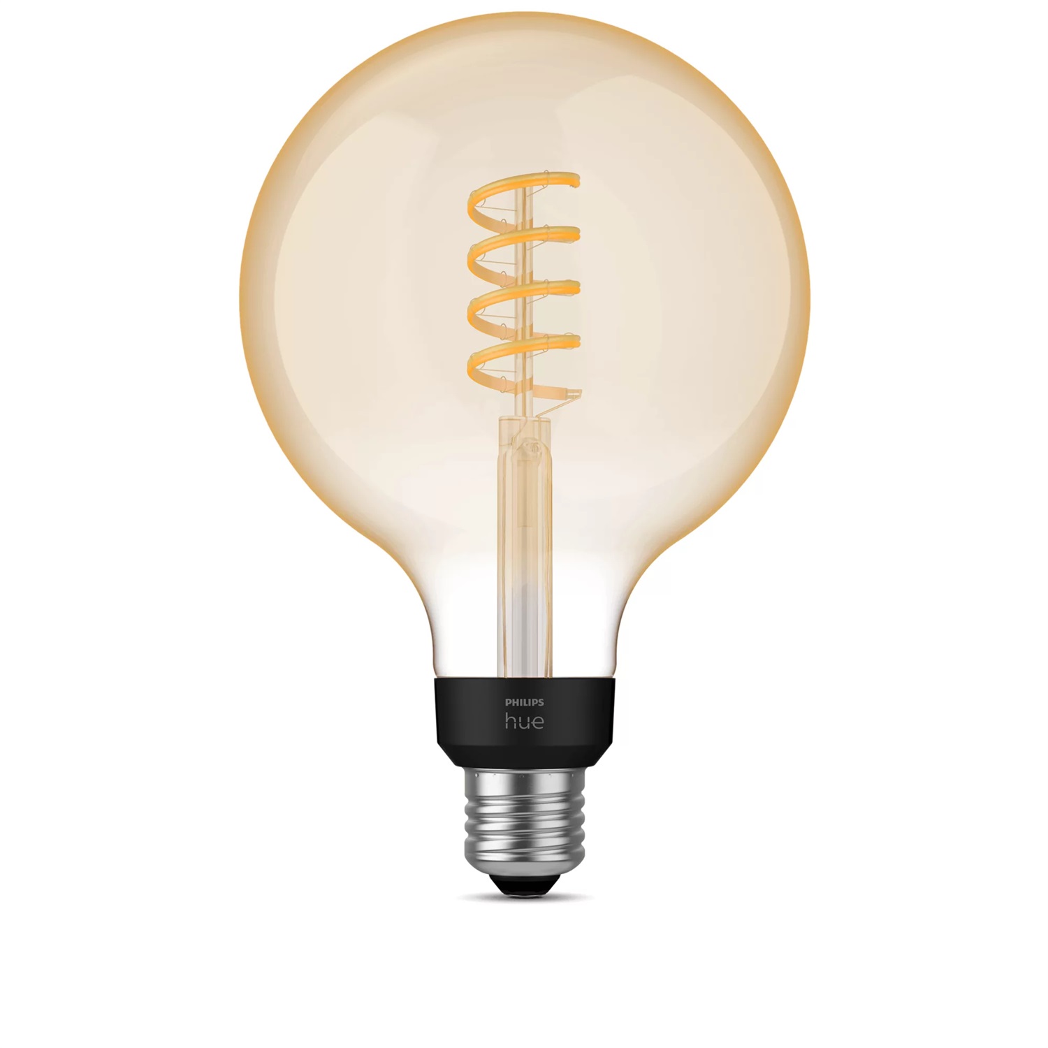 Philips Hue White Ambiance Filament G125 Lampadina Smart E27 7W Dimmerabile con Bluetooth e ZigBee, Luce Bianca da Calda a Fredda