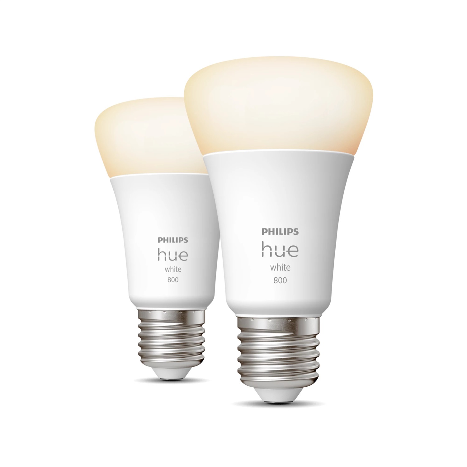 Philips Hue White 2 Lampadine LED Smart E27 9W Dimmerabili Bluetooth 800 Lumen Luce Bianca Calda