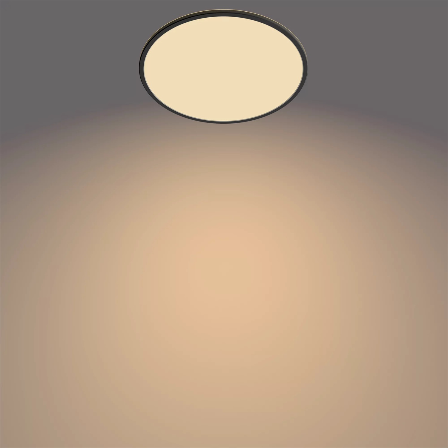 Philips Lighting Lampada da Soffitto LED Superslim 22W, 2700K, IP20, Non Dimmerabile, Nero con SceneSwitch