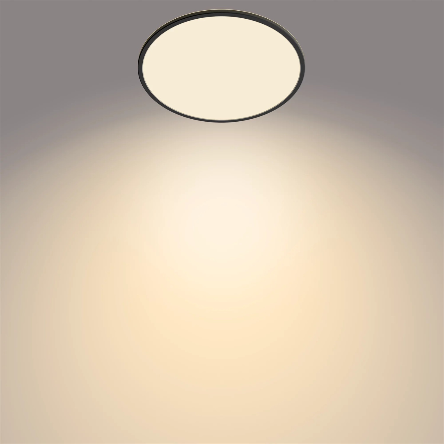 Philips Lighting Lampada da Soffitto LED Superslim 22W, 2700K, IP20, Non Dimmerabile, Nero con SceneSwitch