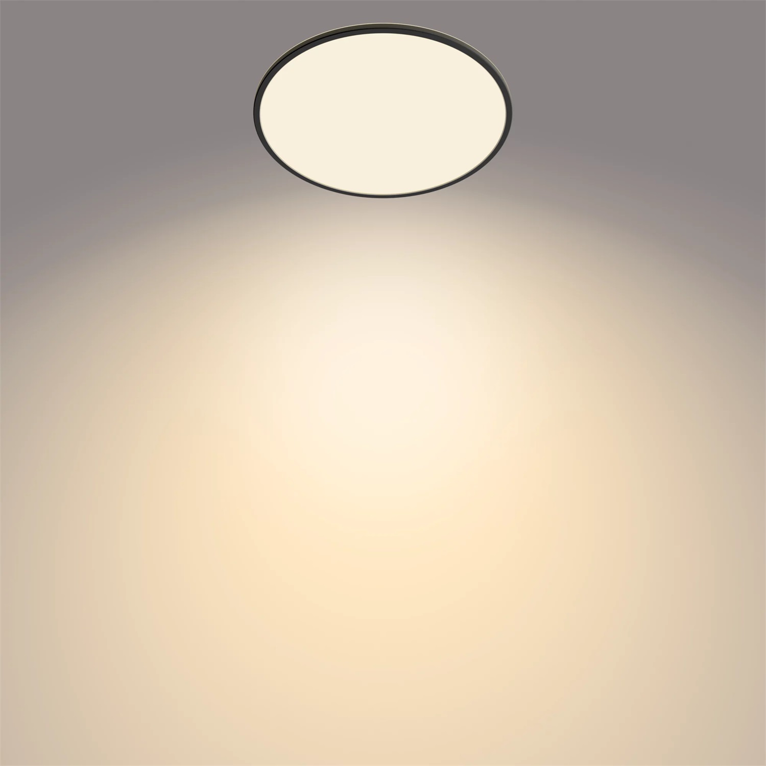 Philips Lampada da Soffitto LED Superslim 36W Equivalente, 2700K, IP20, Non Dimmerabile, Nero con SceneSwitch