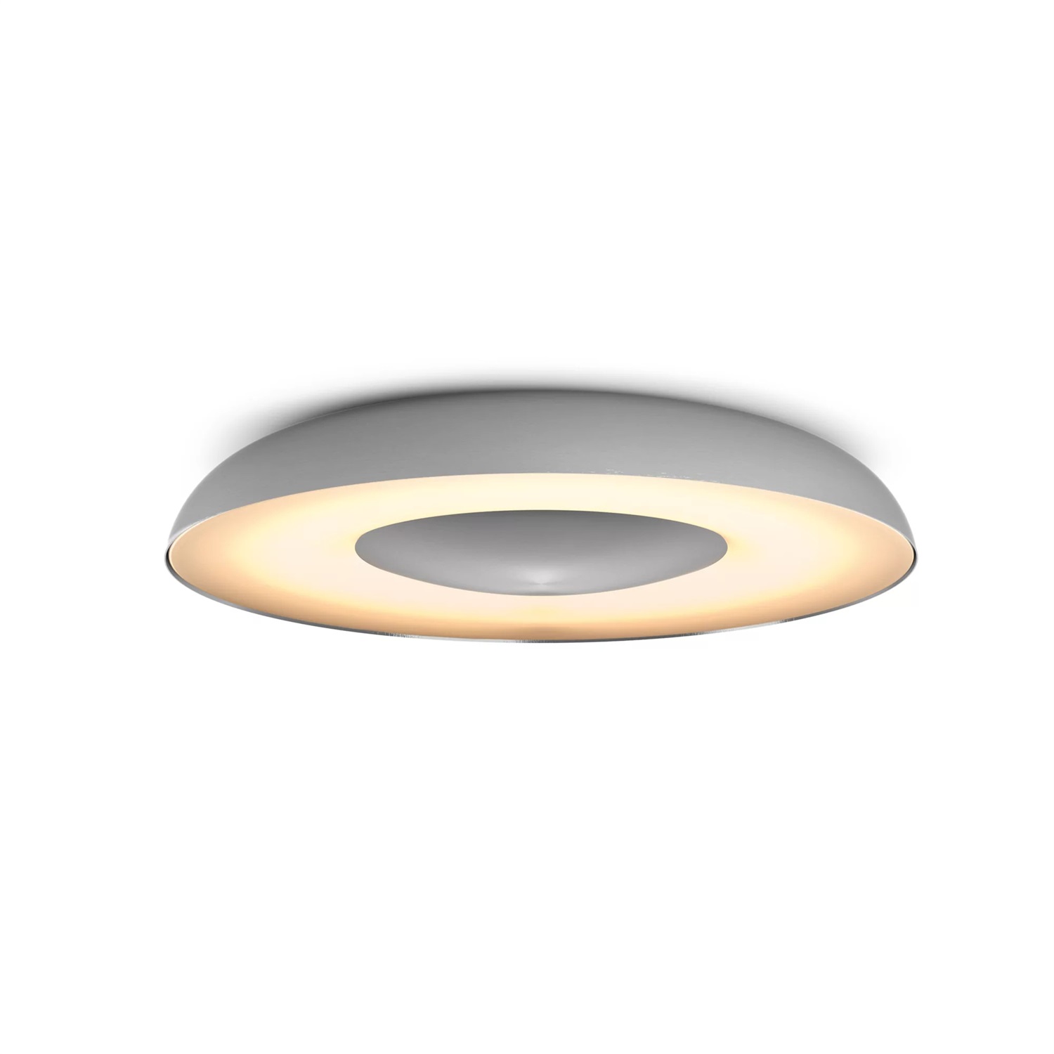 Philips Hue White Ambiance Plafoniera Smart Still, LED Integrato 32W, Luce Bianca da Calda a Fredda, Alluminio, Telecomando Dimmer Switch Incluso