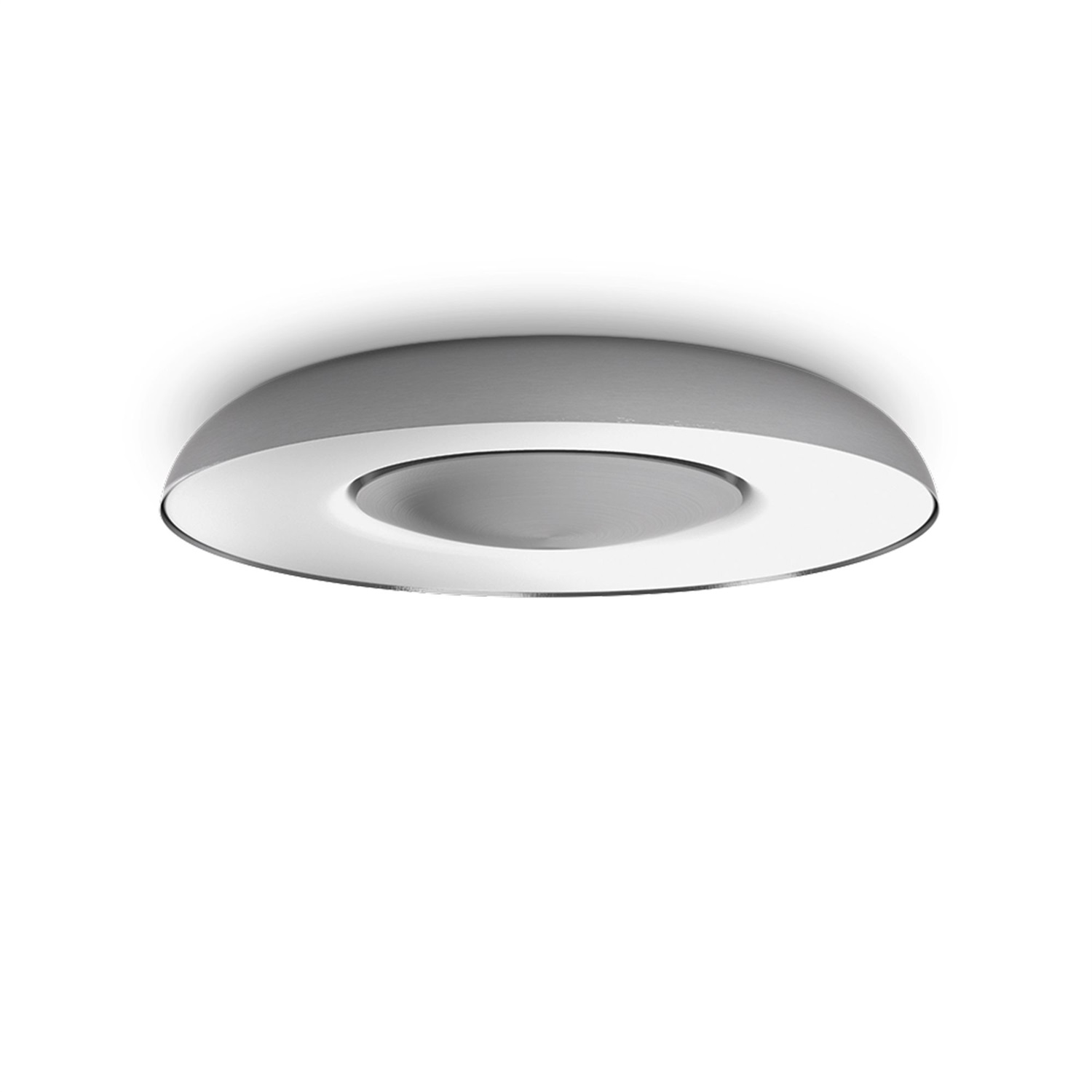Philips Hue White Ambiance Plafoniera Smart Still, LED Integrato 32W, Luce Bianca da Calda a Fredda, Alluminio, Telecomando Dimmer Switch Incluso