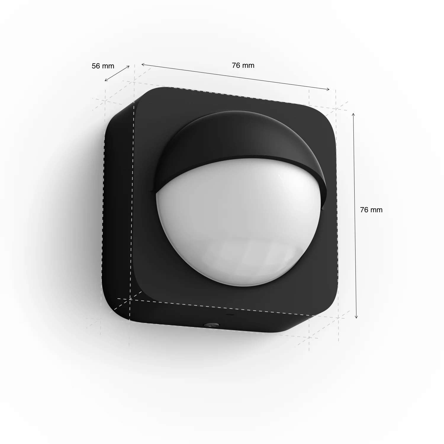 Philips Hue Sensore di Movimento da Esterno Wireless, Nero, Angolo di Rilevamento 160°, Distanza Fino a 12 mt, IP54