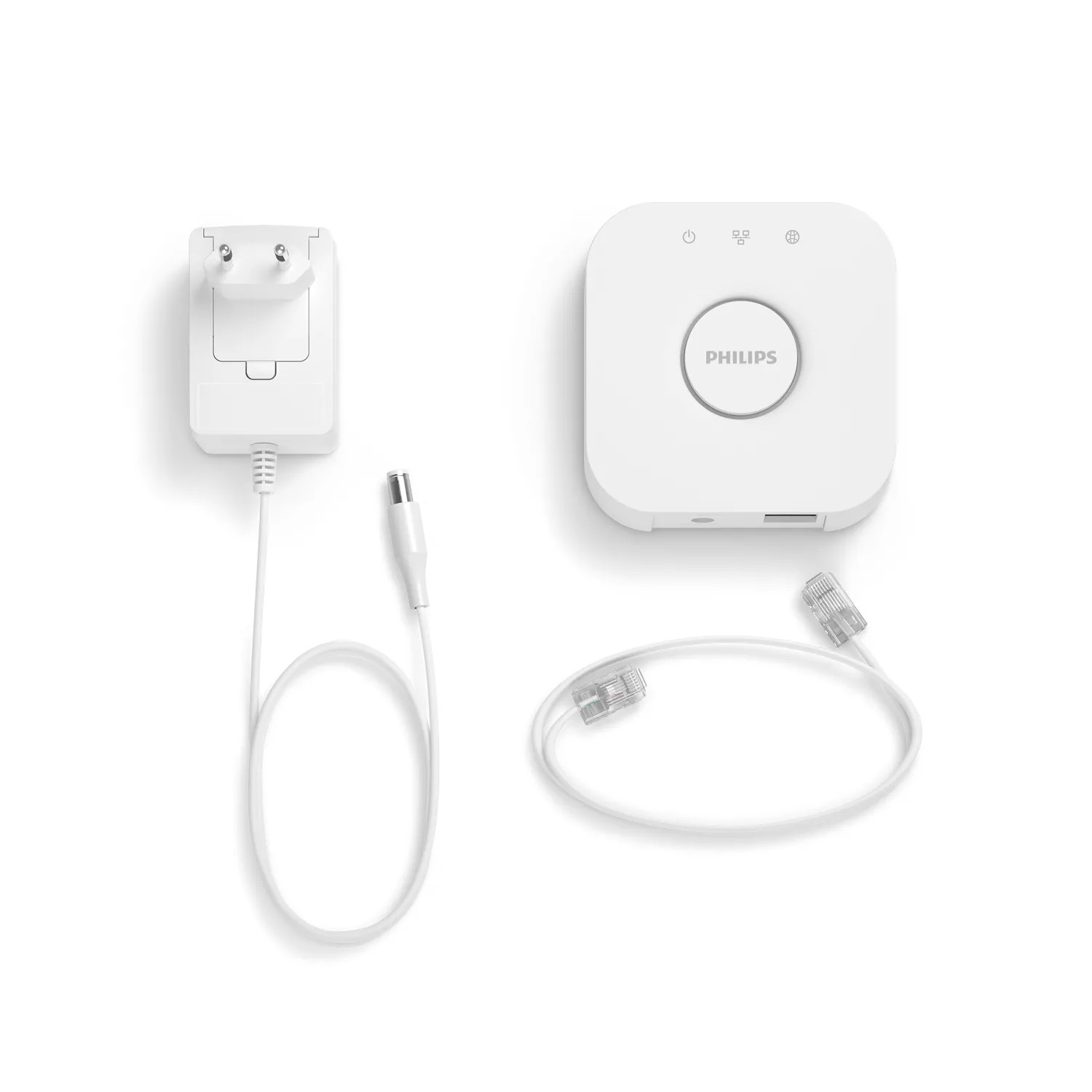 Philips Hue Bridge 2.0 - Centro di Controllo del Sistema Hue, Bianco, Wireless, ZigBee, Supporta fino a 50 luci e accessori