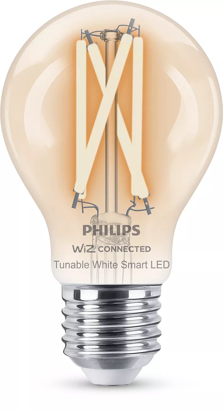 Philips LED Lampadina Smart Filament Dimmerabile E27 60W Goccia Trasparente - Luce Bianca da Calda a Fredda 2700-6500K