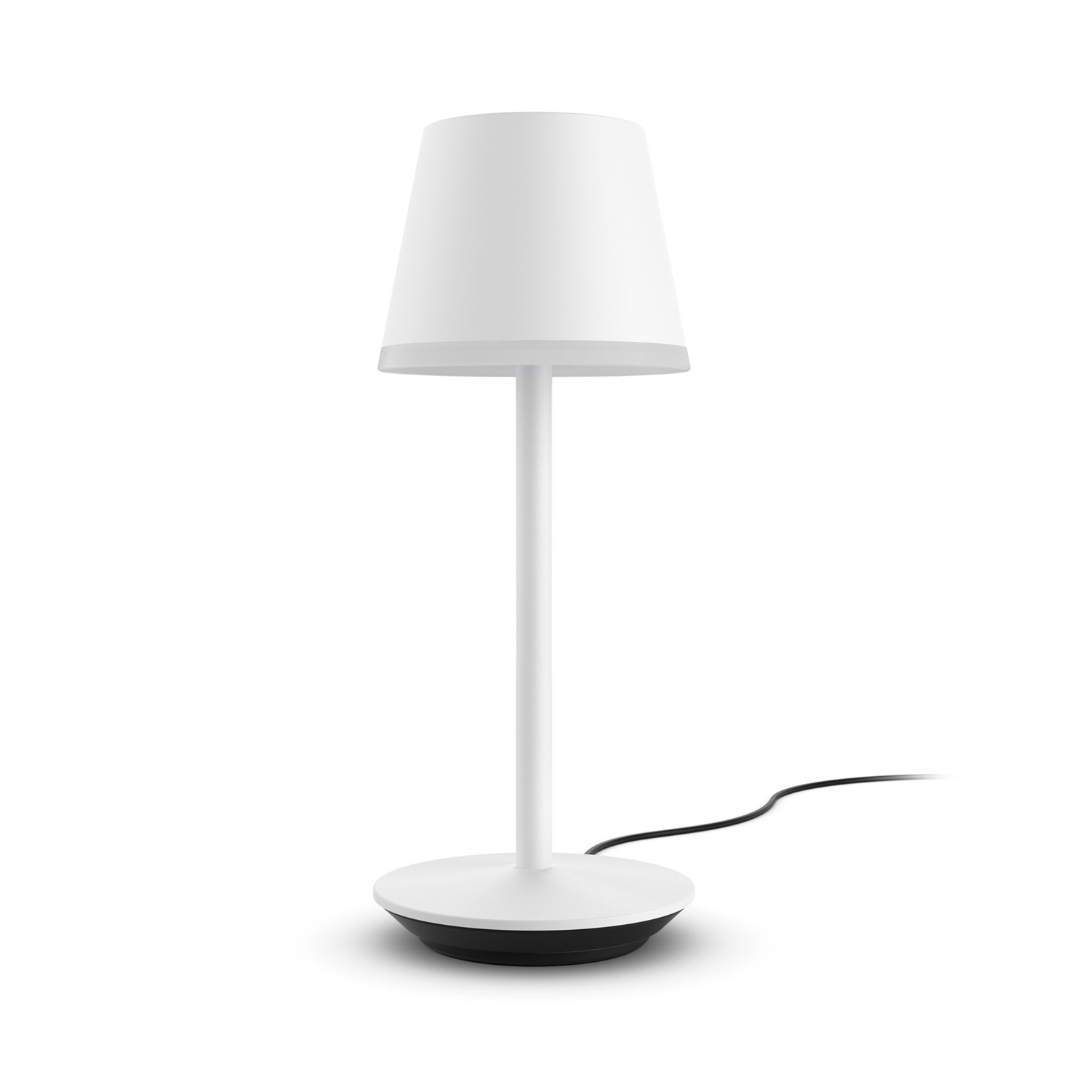 Philips Hue White and Color Ambiance Go Lampada Smart da Tavolo Ricaricabile Bianca Wireless - 16 Milioni di Colori, Bluetooth/Zigbee, Dimmerabile