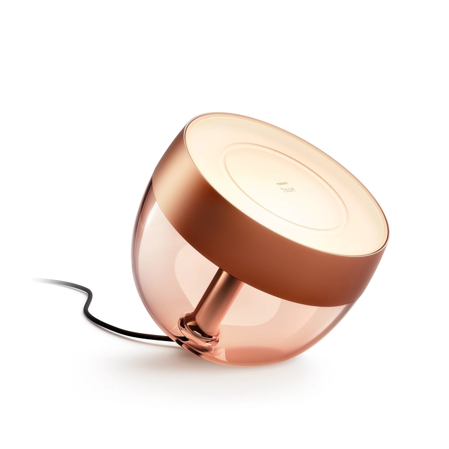 Philips Hue Iris Lampada Smart da Tavolo LED Rame - Luce Bianca e Colorata, Bluetooth/Zigbee, Dimmerabile, 8.2W, 570lm