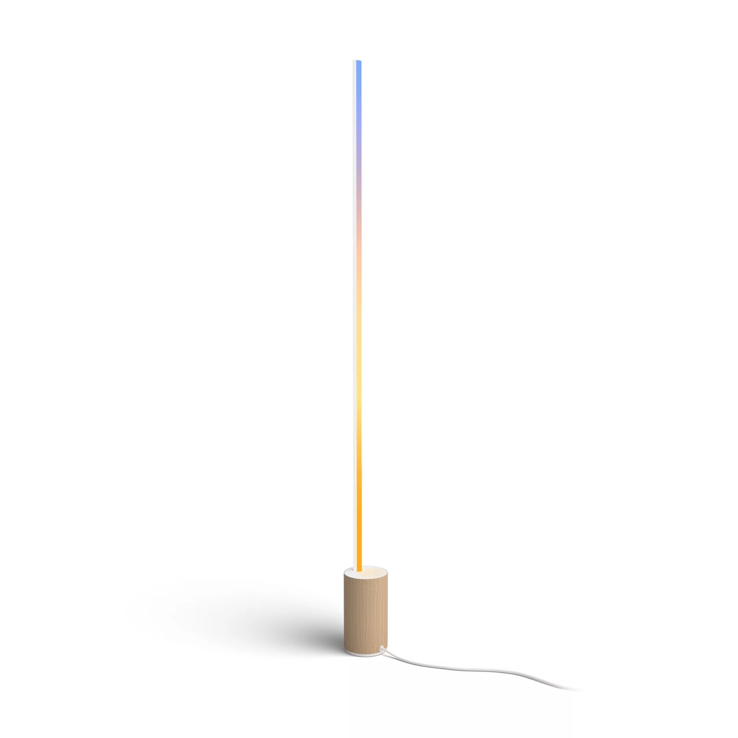 Philips Hue White and Color Ambiance Gradient Signe Lampada da Terra Smart LED 29W Bianco con Base in Legno