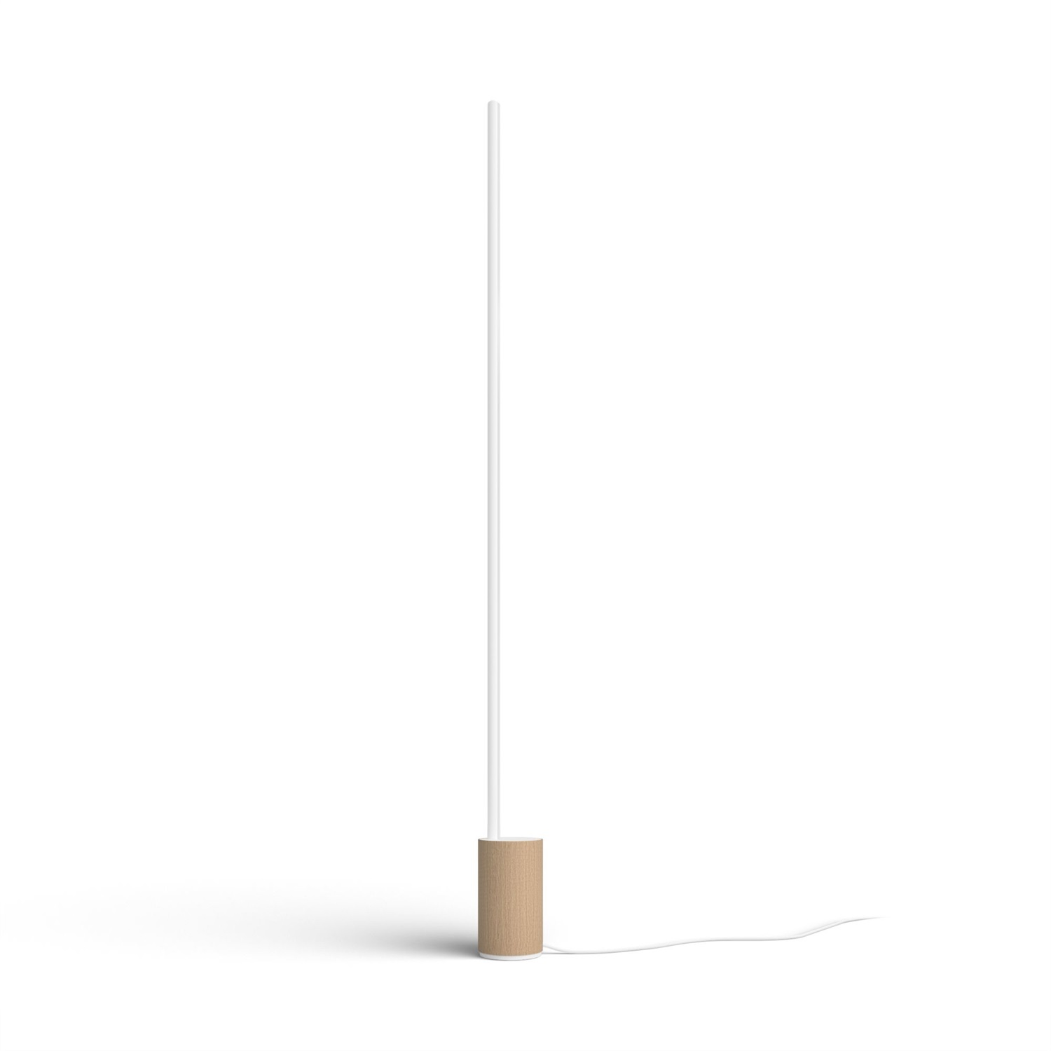 Philips Hue White and Color Ambiance Gradient Signe Lampada da Terra Smart LED 29W Bianco con Base in Legno