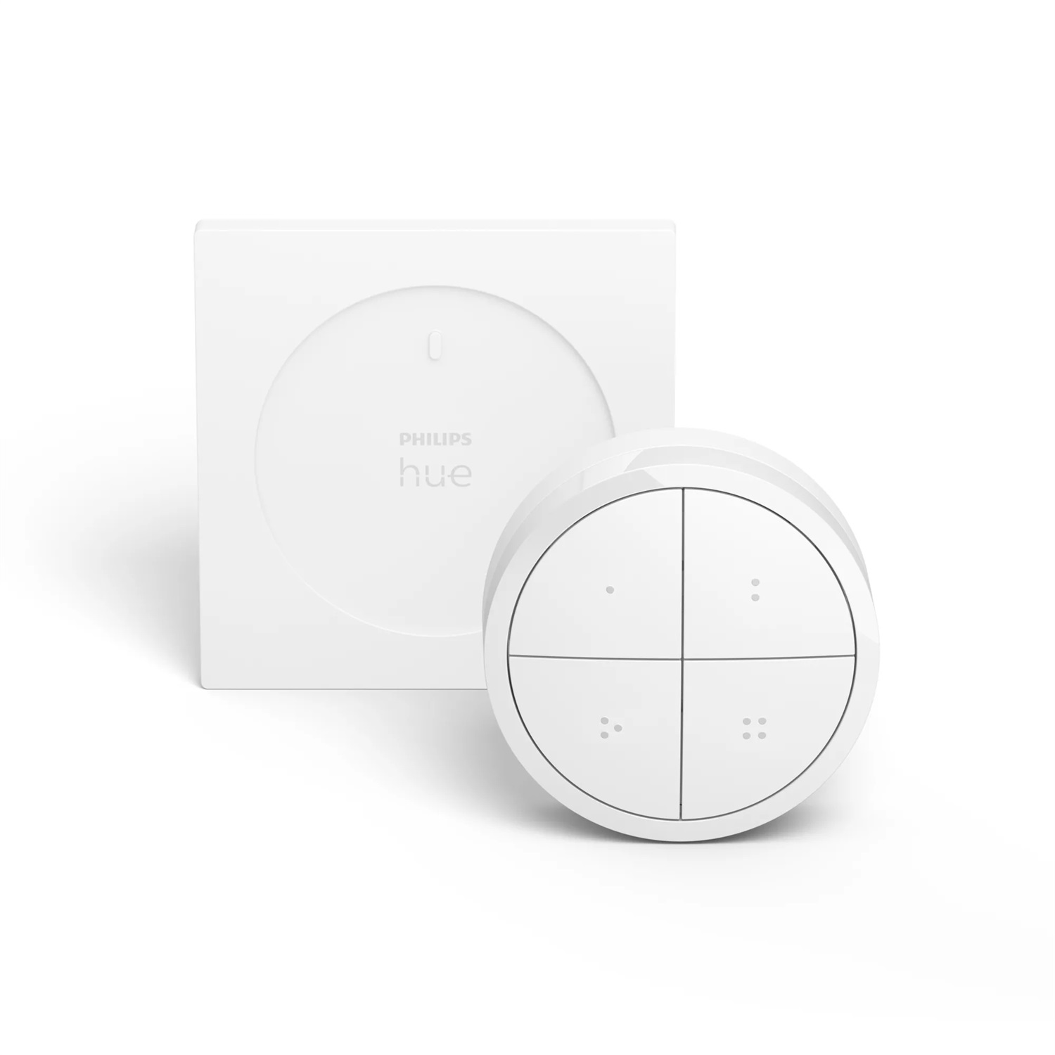 Philips Hue Tap Dial Switch Interruttore Wireless Bianco - Alimentazione a Batteria, Controllo fino a Tre Stanze, Quattro Pulsanti Configurabili